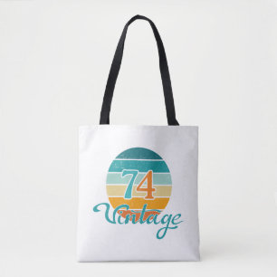 Bolso De Tela Retro Sunset 74 Vintage Distressed