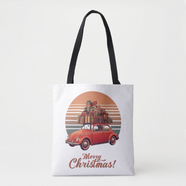 Bolso De Tela Retro Sunset Christmas (Anverso)