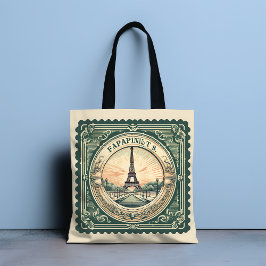 Bolso De Tela Retro Sunset French Eiffel Tower Paris Francia