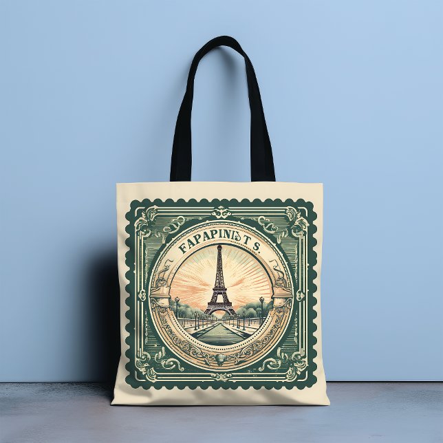 Bolso De Tela Retro Sunset French Eiffel Tower Paris Francia (Subido por el creador)