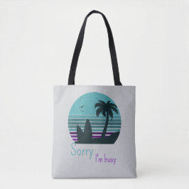 Bolso De Tela Retro Sunset - Lo siento, estoy ocupado