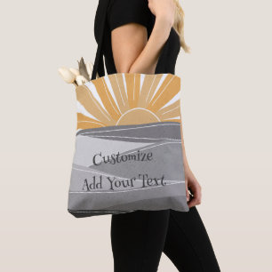 Bolso De Tela Retro Sunset Sunrise Sun Personalizado