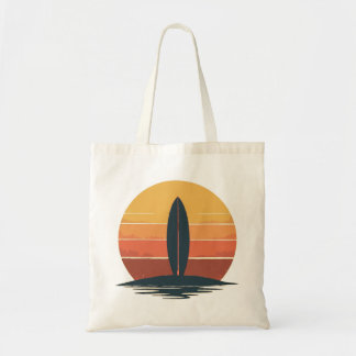 Bolso De Tela Retro Sunset Surfboard