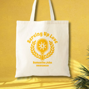Bolso De Tela Retro Sunshine Pickleball Dama de Honor