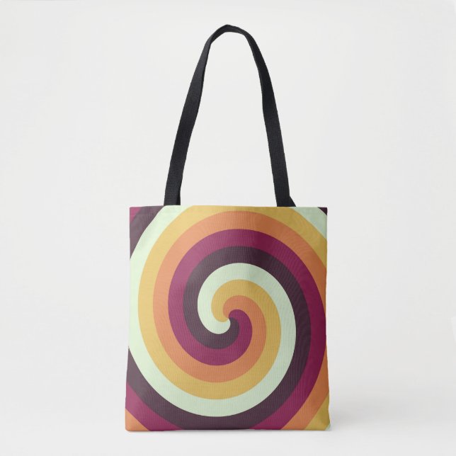 Bolso De Tela Retro Swirl Vortex (Anverso)