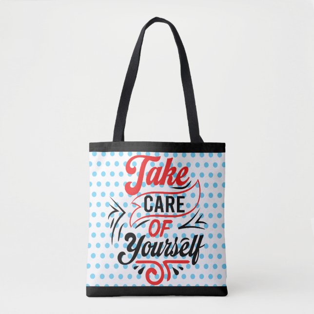 Bolso De Tela Retro Tenga Cuidado (Anverso)