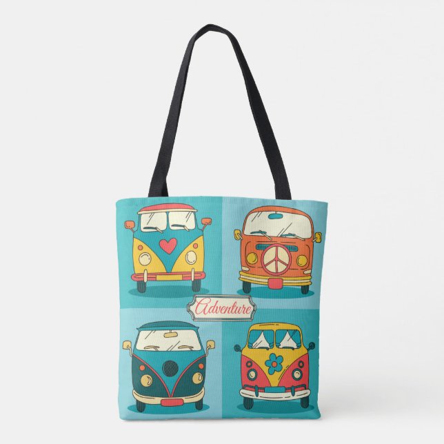 Bolso De Tela Retro Van (Reverso)