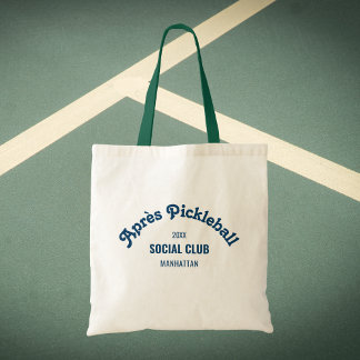 Bolso De Tela Retro Verde Après Pickle Ball Club Social