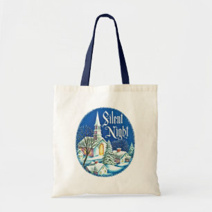 Bolso De Tela retro vintage Christmas Church Holiday