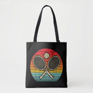 Bolso De Tela Retro Vintage Crosage Tennis Racket Lover