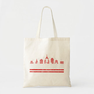 Bolso De Tela RETRO Vintage PHILLY SKYLINE ROJO BLANCO Y AZUL PH