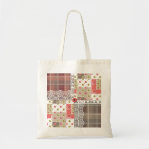 Bolso De Tela Retro vintage plaid chequera boho