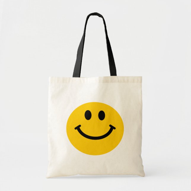 Bolso De Tela Retro Yellow Happy Face (Frente)