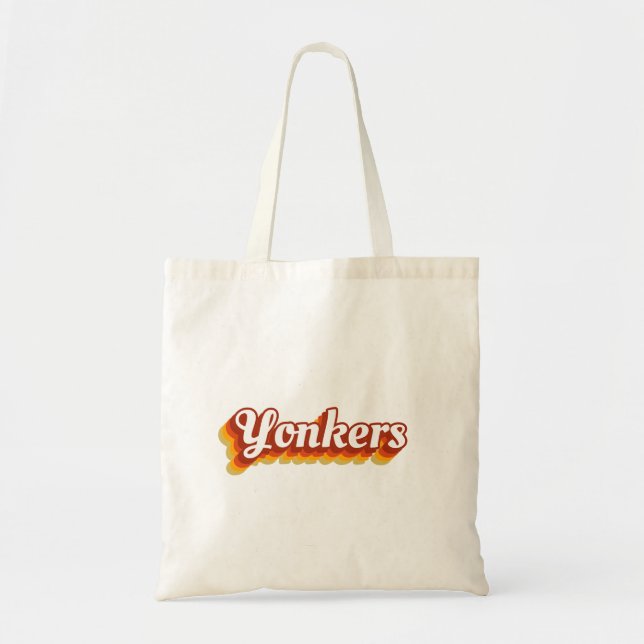 Bolso De Tela Retro Yonkers New York  (Frente)