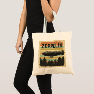 Bolso De Tela Retro Zeppelin Dirigible Airship Zepelin Zepplin