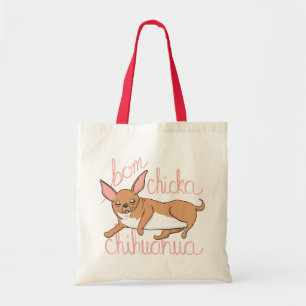 Bolso De Tela Retruécano divertido del perro de la chihuahua de