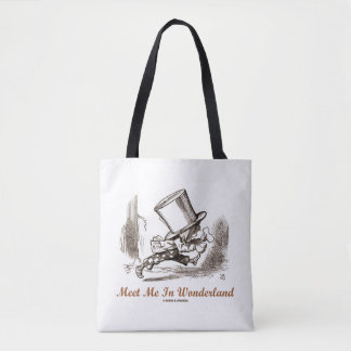 Bolso De Tela Reúnete conmigo en Wonderland Mad Hatter Running
