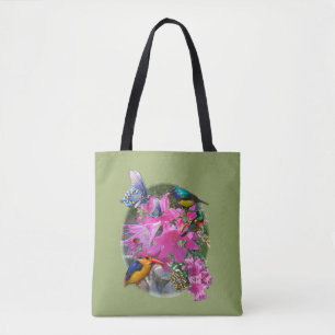 Bolso De Tela Reunión Amaryllis-flower Garden