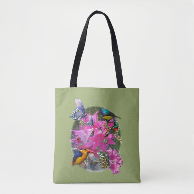 Bolso De Tela Reunión Amaryllis-flower Garden (Anverso)