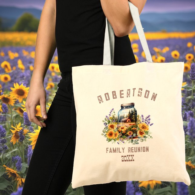 Bolso De Tela Reunión de la familia de los bosques de girasoles  (Sunflowers Forest Family Reunion Tote Bag)