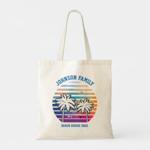 Bolso De Tela Reunión Familiar en la Playa Crucero Personalizado