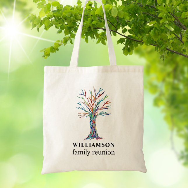 Bolso De Tela Reunión familiar personalizada de árbol familiar (Subido por el creador)