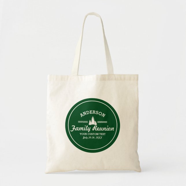 Bolso De Tela Reunión o viaje de familiares retro | Pinos Rústic (Frente)