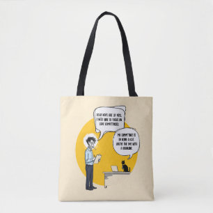 Bolso De Tela Revisión de rendimiento divertida meme del gato de