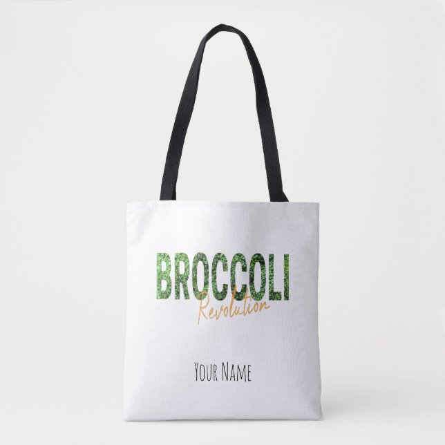 Bolso De Tela Revolución de brócoli Vegetales Vegetales y vegeta (Anverso)