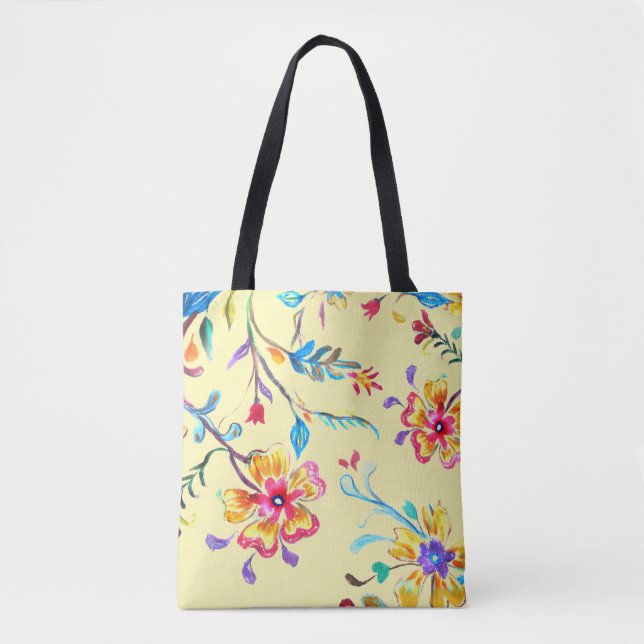 Bolso De Tela Revuelta de flores silvestres 2 (Anverso)
