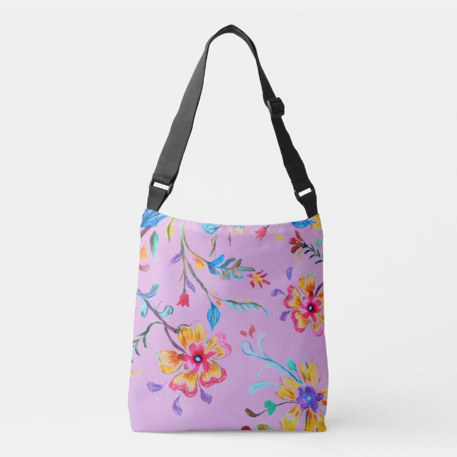 Bolso De Tela Revuelta de las flores silvestres (Anverso)