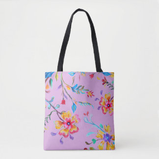 Bolso De Tela Revuelta de las flores silvestres