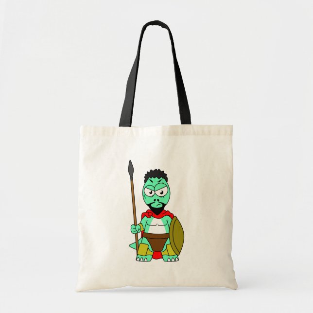 Bolso De Tela Rex Tirano Vestido Como Leónidas. (Frente)