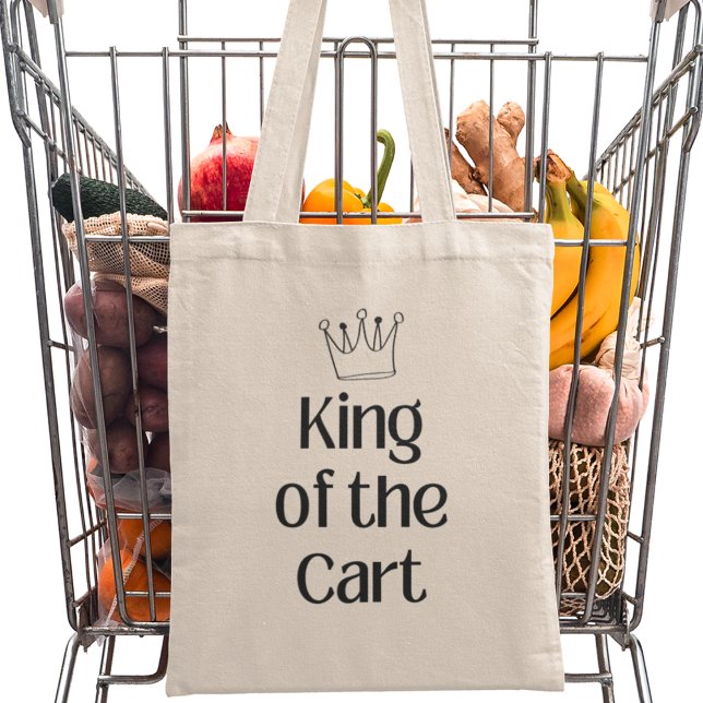 Bolso De Tela Rey de la Carreta Comestibles Modernos (Shop now and carry your groceries with confidence and flair – reign over the cart like never before!)