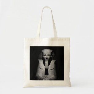 Bolso De Tela Rey faraón blanco y negro