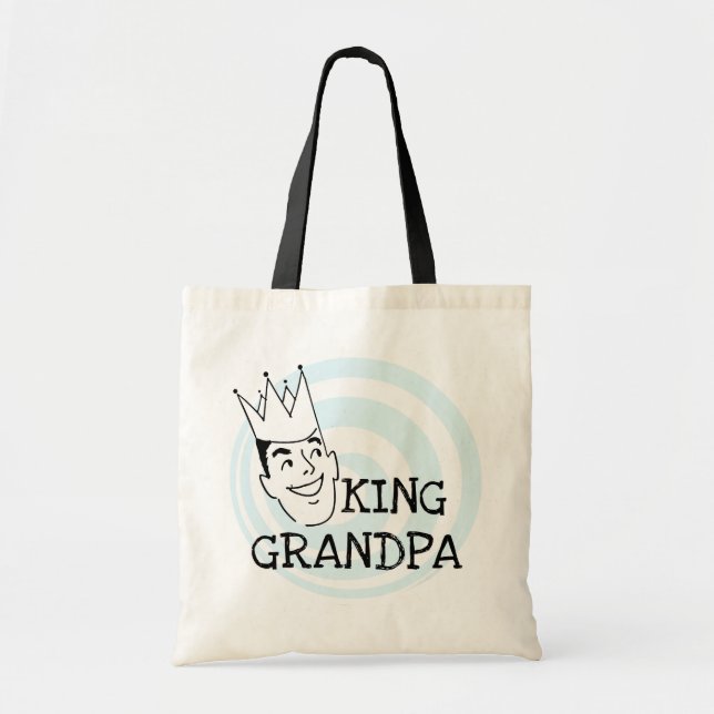 Bolso De Tela Rey Grandpa T-shirts y regalos (Frente)