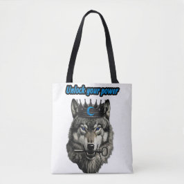 Bolso De Tela rey lobo desbloquea tu poder
