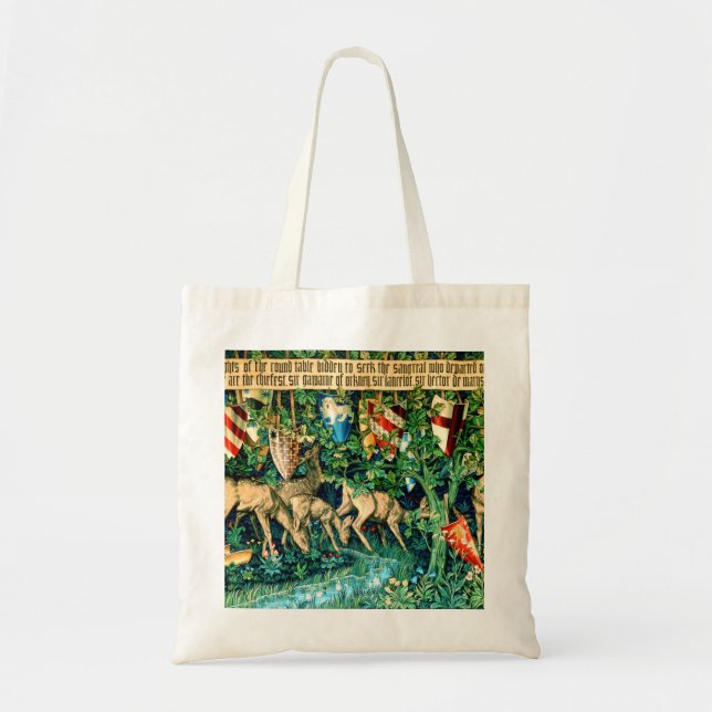 Bolso De Tela Rey Medieval Arthur William Morris (Frente)