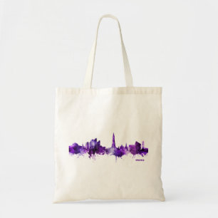 Bolso De Tela Reykjavik Islandia Skyline Purple 2.22.22 Fecha