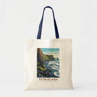 Reynisfjara Beach Islandia Viaje de arte Vintage