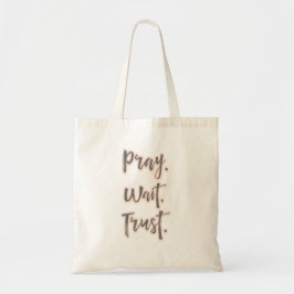 Bolso De Tela Reza. Espera. Confiar