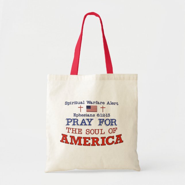 BOLSO DE TELA REZAR POR LA MESA DE ESTADOS UNIDOS (Frente)