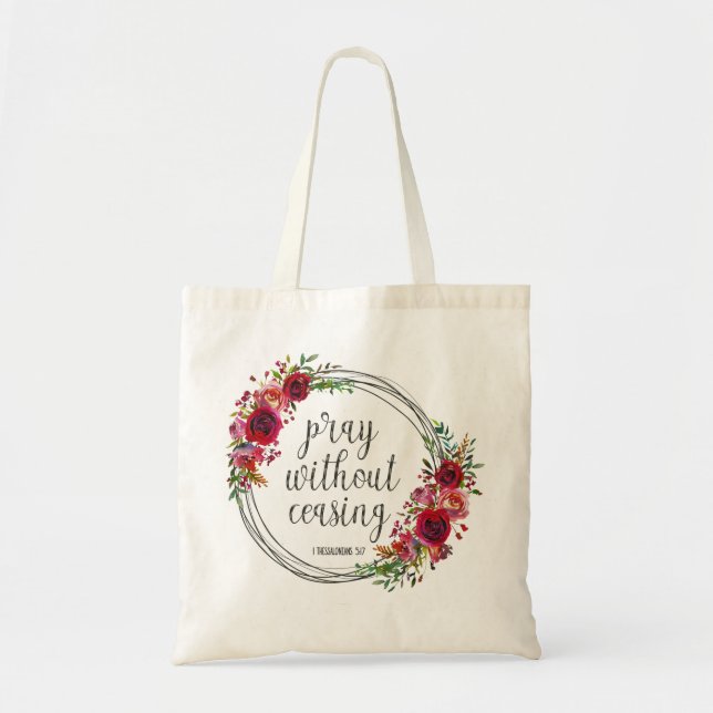 Bolso De Tela Rezar sin cesar (Frente)