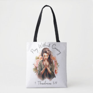 Bolso De Tela Rezar sin cesar, Tote