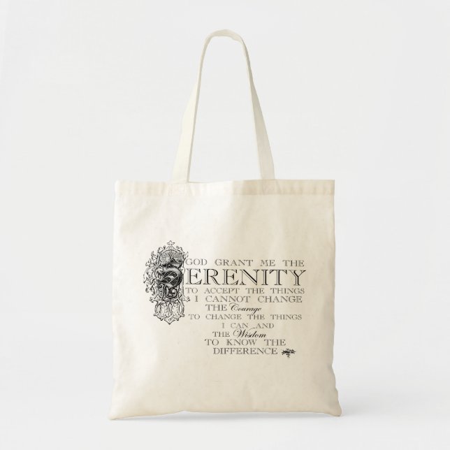 Bolso De Tela Rezo de la serenidad (Frente)