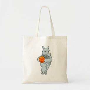 Bolso De Tela Rhino como jugador de baloncesto con baloncesto