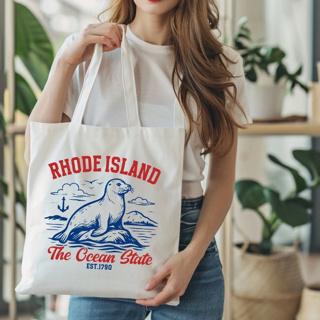 Bolso De Tela Rhode Island Marine Life Art for Nature Lovers (Subido por el creador)