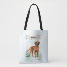 Rhodesian Ridgeback Acuarela Perro Personalizado