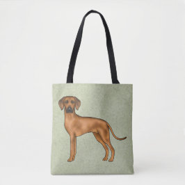 Bolso De Tela Rhodesian Ridgeback Marrón León Perro Dibujo Anima