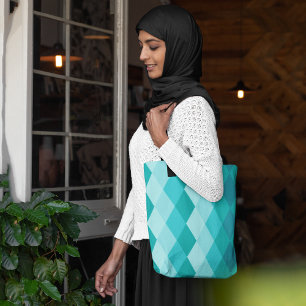 Bolso De Tela Rhombus azul